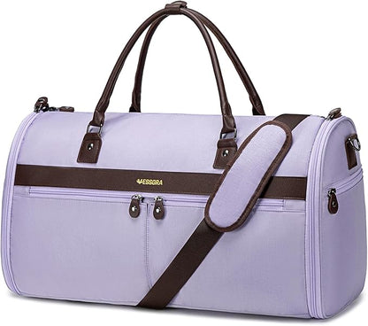 Carry On Garment Bags for Travel, Convertible Garment Duffle Bag for Men Women, 2 in 1 Suit Bag Travel Duffel Bag with Shoes Compartment & Detachable Shoulder Strap