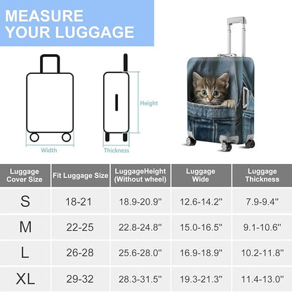 ANNA QUEEN Travel Luggage Cover Suitcase Protector Suitcase Cover Anti-Scratch,Stretchable Bag Cover Washable Durable Polyester