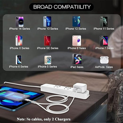 Fast iPhone 15 Charger Block, 2 Pack 40W Dual USB C Wall Charger PD Fast Charging Block Type C Foldable Charger Power Adapter Plug Box Apple Chargers for iPhone 15/14/13 Pro/12 Pro/Mini/iPad