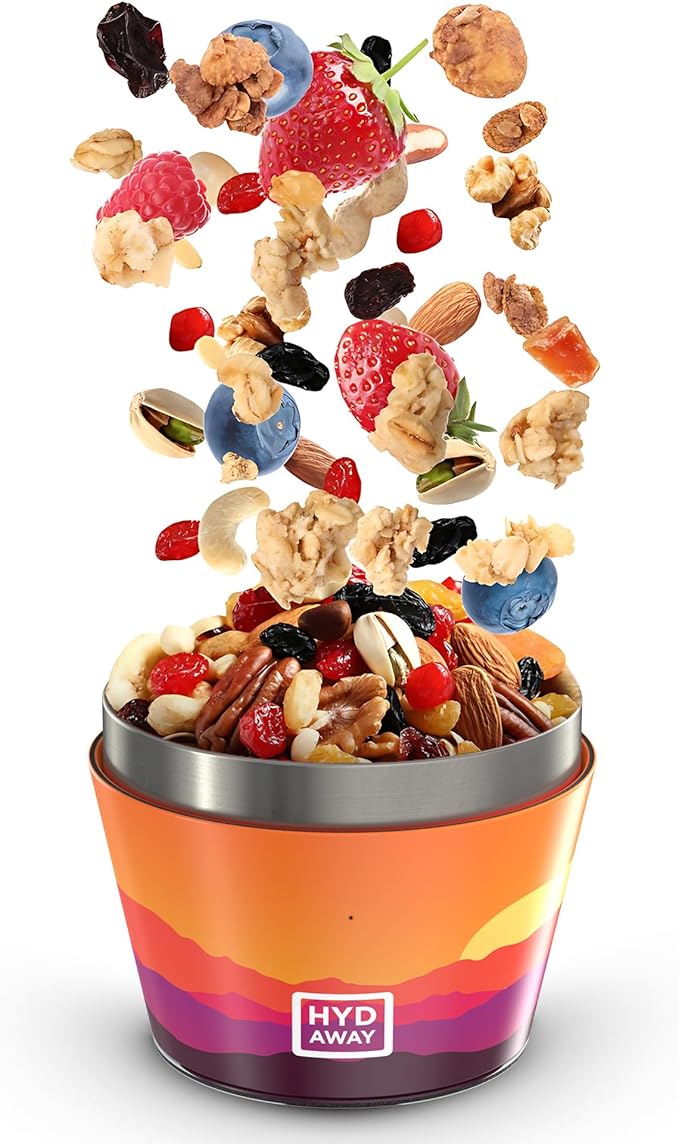 HYDAWAY 1.5-Cup Collapsible Insulated Bowl with Lid - BPA-Free, Leak-Resistant, and Ultra-Compact for Travel, Camping & Everyday Meals