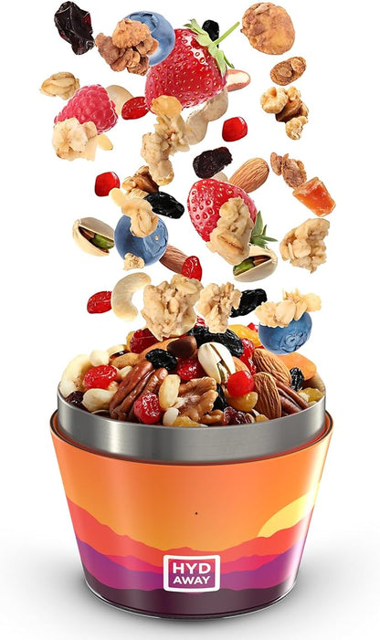 HYDAWAY 1.5-Cup Collapsible Insulated Bowl with Lid - BPA-Free, Leak-Resistant, and Ultra-Compact for Travel, Camping & Everyday Meals