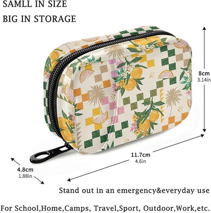 Fustylead Summer Fruit Lemon Pill Organizer and Storage Weekly with Zipper, Removable Pill Box Portable Medicine Organizer for Vitamin Fish Oil Supplement