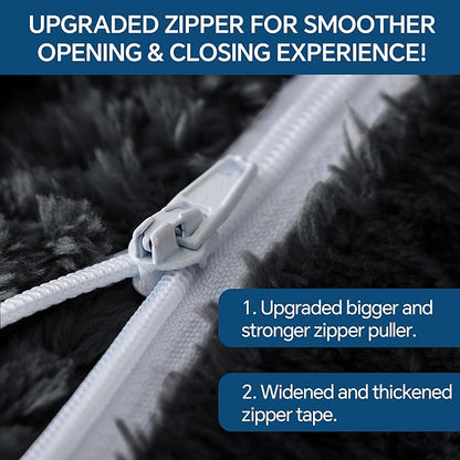 BEDELITE Travel Blanket with Bag, Ultra-Soft Jacquard Fleece Blanket with Luggage Sleeve & Backpack Clip, Airplane Blanket Travel Essentials, Black