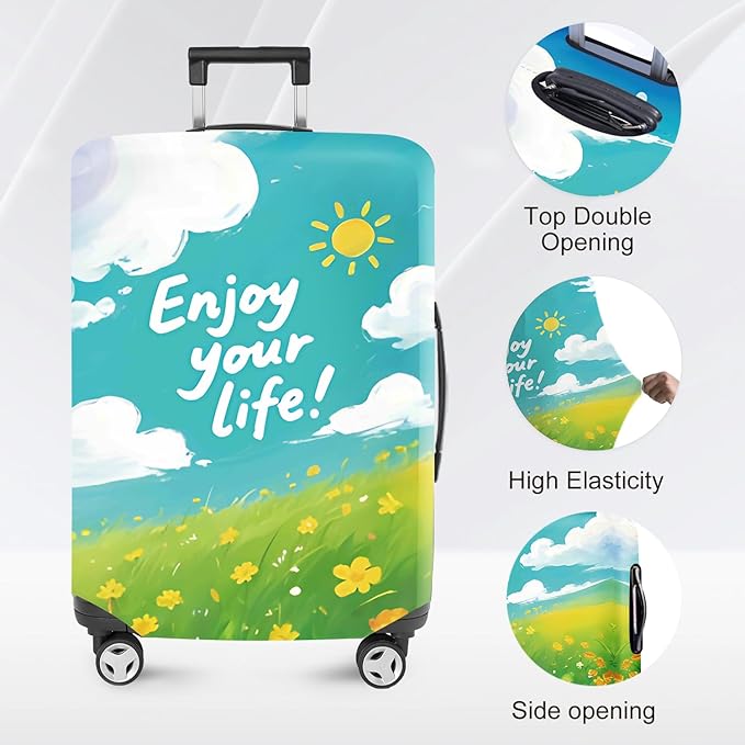 ANNA QUEEN Travel Luggage Cover Suitcase Protector Suitcase Cover Anti-Scratch,Stretchable Luggage Travel Bag Cover Washable