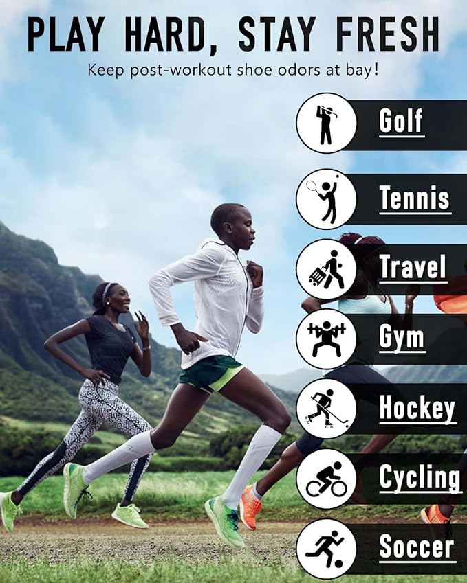 Smell Proof Shoe Bags for Travel-Soccer Cleat Bag Smell Proof with Active Carbon Fabric | Odor-Absorbing Water-Resistant Track Shoe bags for Sports (2 Black with Green, UP TO US14)