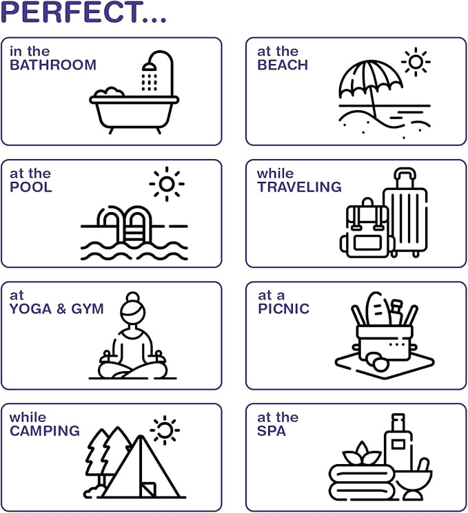 Turkish Beach Towels, Bulk Case of 12 | Oversized, Quick Dry, Sand Free | 100% Cotton, Large 38x71 Towels for Beach, Pool, Travel | Ultra-Soft, Compact, Absorbent | Lilac