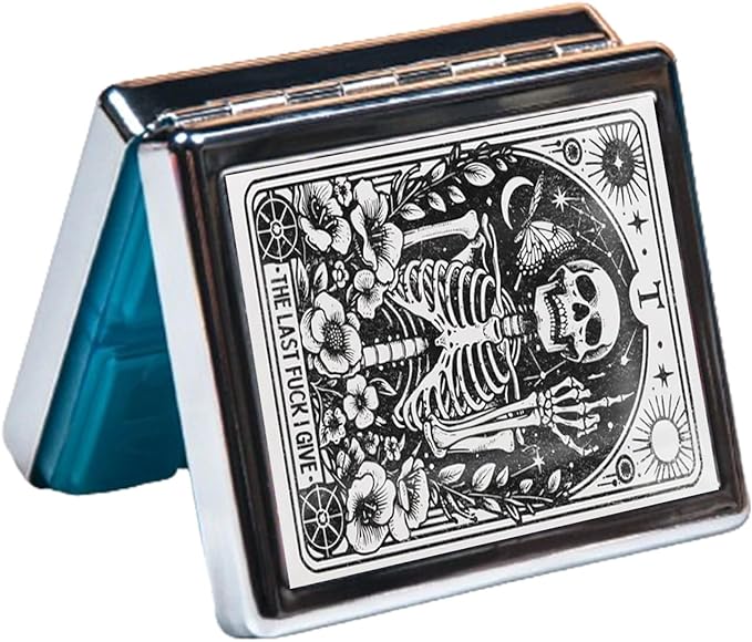 7 Days Chromed Shiny Silver Pill Organizer with Mirror Inside Has 8 Separate Compartments Rectangle,Versatile Storage for Medication - Ideal Travel Accessory (The Last)