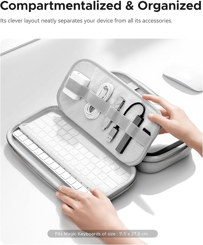 ORICO Protective Carrying Case for Apple 2024 Mac mini M4/M4 Pro, Portable Hard Shell Travel Storage Bag, Nylon Braided, Water Resistant Compatible with Magic Keyboard/Mouse/Trackpad/Charger (L)