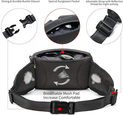 TUDEQU Hiking Fanny Pack for Men Women Large Hiking Waist Packs Mens Fanny Pack Crossbody Waist Bag for Men for Travel