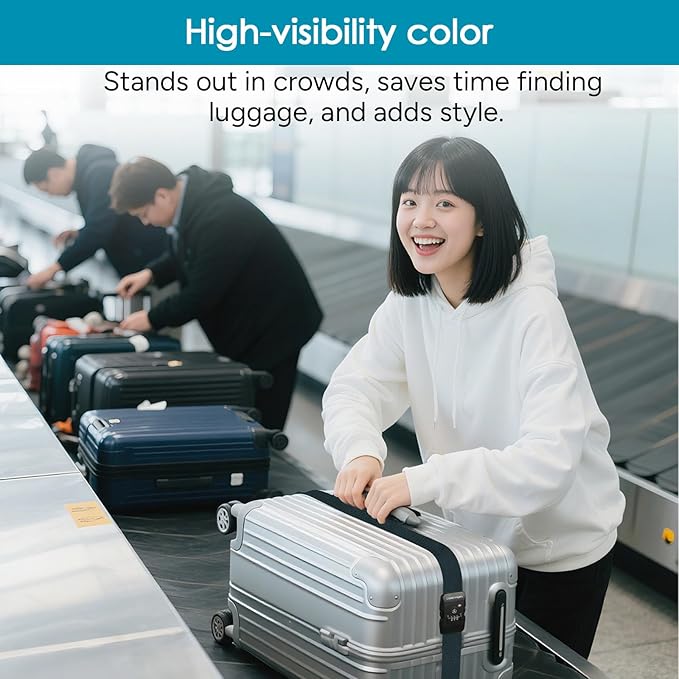 Travel Inspira Luggage Straps for Suitcases with TSA Lock, Protect Your Luggage Anti-Burst, High Visibility Color, Easy to Identify Luggage Adjustable Heavy Duty Belt for 20-32 Inch Suitcases
