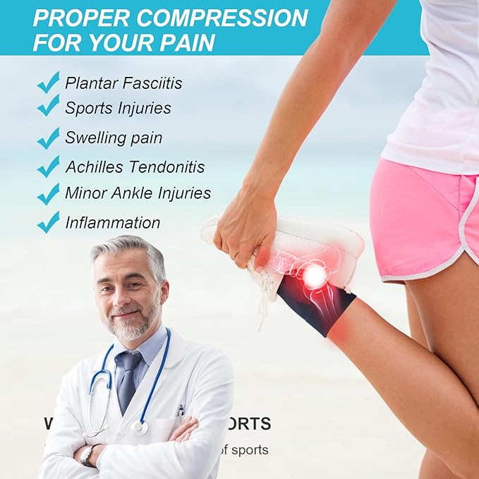 PAPLUS Ankle Compression Socks for Women 6 Pairs, Running Athletic Socks with Arch Support，Plantar Fasciitis Socks