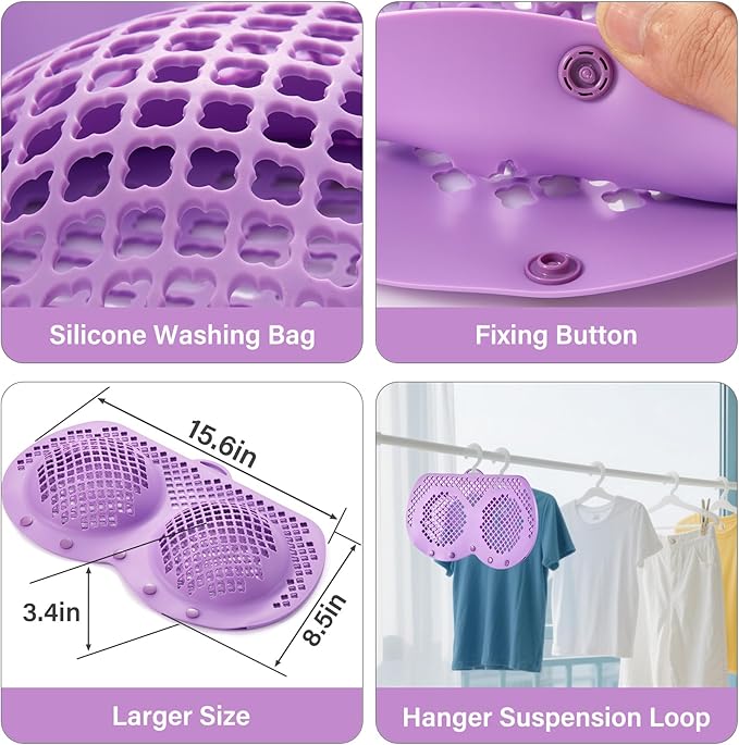 14 Pcs Mesh Laundry Bags for delicates, Hat Washer Cage, Laundry Mesh Wash Bags, Shoe Washing Machine Bag, Silicone Lingerie Bags for Washing Delicates, Laundry Detergent Cup Holder, Shoe Dryer Bag