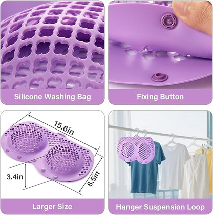14 Pcs Mesh Laundry Bags for delicates, Hat Washer Cage, Laundry Mesh Wash Bags, Shoe Washing Machine Bag, Silicone Lingerie Bags for Washing Delicates, Laundry Detergent Cup Holder, Shoe Dryer Bag