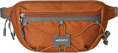 WATERFLY Lightweight Small Fanny Pack: 1.5L Mini Slim Crossbody Waist Belt Hip Bag with RFID Blocking, Anti-Theft & Water Resistant Pouch for Women Men Travel Hiking Running Walking EDC