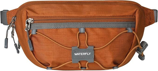WATERFLY Lightweight Small Fanny Pack: 1.5L Mini Slim Crossbody Waist Belt Hip Bag with RFID Blocking, Anti-Theft & Water Resistant Pouch for Women Men Travel Hiking Running Walking EDC