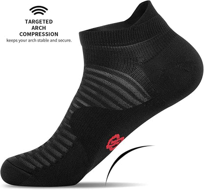 Compression Running Ankle Socks Low Cut(6 Pairs) for Men & Women