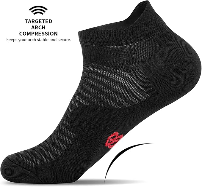 Compression Running Ankle Socks Low Cut(6 Pairs) for Men & Women