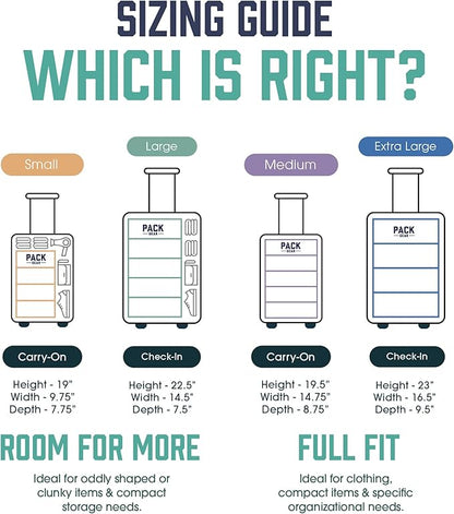 Pack Gear Hanging Carry-On Organizer - Our Standard Hanging Luggage Organizer Fits Any Carry On - Our Packing Cubes For Travel Use Mesh Windows to Make Finding Clothes Easy (Green, S)