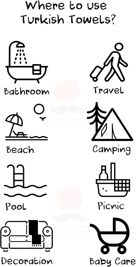 Bazaar Anatolia Turkish Beach Towel 100% Cotton Bath Towels Oversized Quick DryBathroom Towels Sand Free Camping Blanket 71x39 inches - Ethnic Maroon