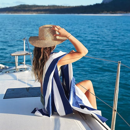 Dock & Bay Beach Towel - Quick Dry, Sand Free - Compact, Lightweight - 100% Recycled - Includes Bag - Cabana - Set of 6 - Extra Large (200x90cm, 78x35)