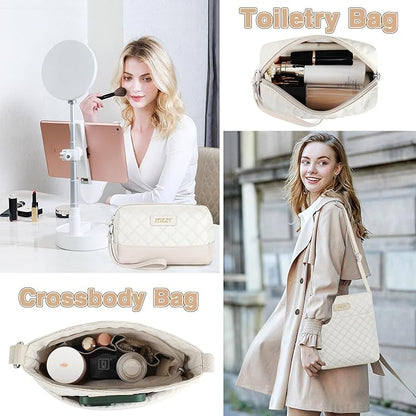 Weekender Bag for Women, Travel Duffel Bag Carry On Overnight Bag with Shoe Compartment Large Nylon Travel Weekend Tote Bag