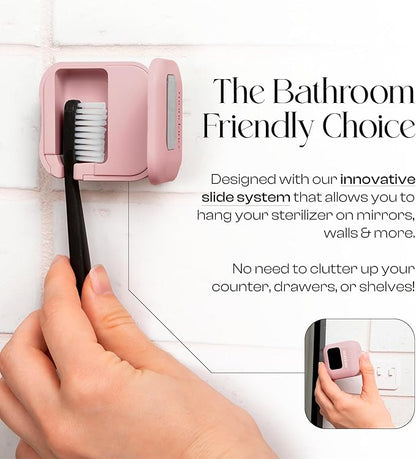 Mondano UV-C Toothbrush Sanitizer and Holder, Toothbrush Case - Manual/Electric Toothbrush Cover for Any Toothbrush Head - Rechargeable Toothbrush Travel Case, Tooth Brush Cover Cap for Home