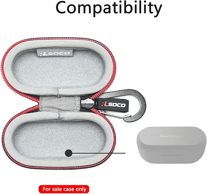 RLSOCO Hard Case for Technics EAH-AZ100/EAH-AZ80/EAH-AZ60 Premium Hi-Fi True Wireless Bluetooth Earbuds (Case Only)