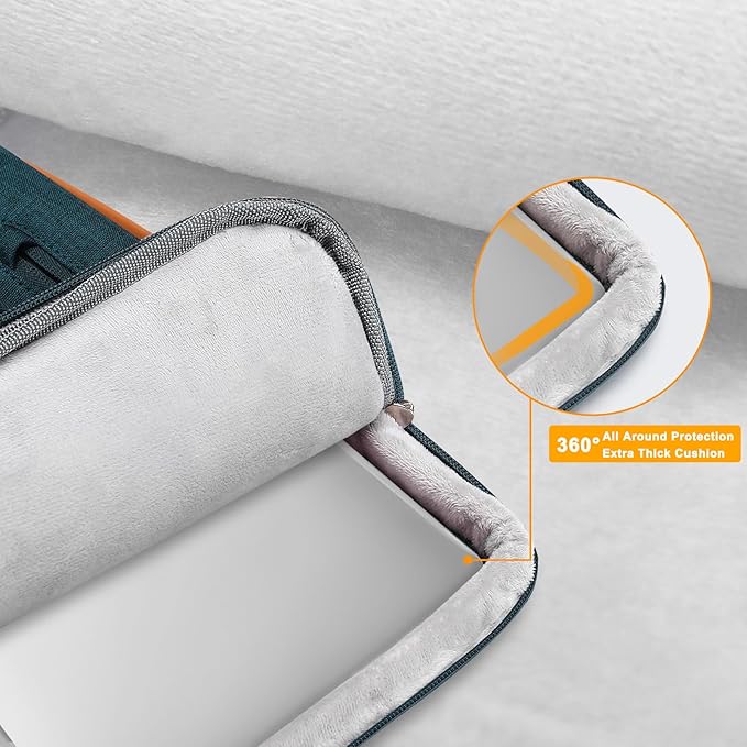 MOSISO 360 Protective Laptop Shoulder Bag,17-17.3 inch Computer Bag Compatible with MacBook, HP, Dell, Lenovo, Asus Notebook,Side Open Messenger Bag with 4 Zipper Pockets&Handle, Teal Green