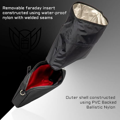 Xtreme Sight Line ~ Xecutive Transport Faraday Duffel Bag with Removable XTECH Pouch for Computer Towers and Other Large Electronics ~ Data Security ~ Shoulder Strap Included ~ Backwoods Camo