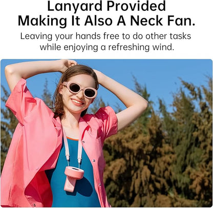 JISULIFE Handheld Fan Life7 – Ultimate Flexibility: High-Power Motor, LED Display, 19.5 Hrs Cooling, 5000mAh Rechargeable, 5-Speed, Foldable Design, 3-IN-1 Portable Fan for Travel Cruise Beach(Pink)