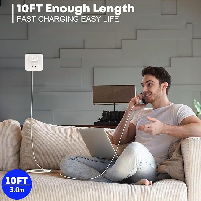 Fast Charger for iPhone 17/16/15 Charger,10FT Extra Long Fast Charging 3Pack Block USB-C to USB C Fast Charging Cable Cord for iPhone Air/17 Pro Max/iPhone 16 Pro/16 Plus/15 Pro Max,iPad Pro/Air/Mini