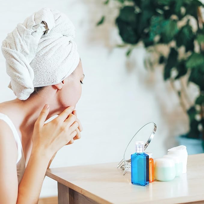 LemonRoad 150 Pcs 1 oz Travel Bottles Bulk Hand Sanitizer Bottle Mini Clear Bottles with Flip Caps Portable Empty Refillable Containers for Shampoo Lotion Liquid Body Soap Cream Toiletries(Clear Lid)