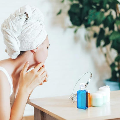 LemonRoad 150 Pcs 1 oz Travel Bottles Bulk Hand Sanitizer Bottle Mini Clear Bottles with Flip Caps Portable Empty Refillable Containers for Shampoo Lotion Liquid Body Soap Cream Toiletries(Clear Lid)