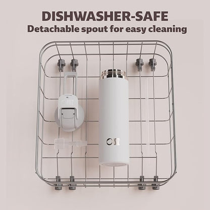 OISIZ Insulated Water Bottle 24 oz with 2 in 1 Spout and Straw Lid,One Click Safety Lock,100% Leakproof,Keep Cold 24H,Vacuum Stainless Steel Water Bottle for School,Travel and Sports,Dishwasher Safe