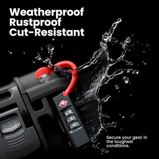 NANUK TSA Approved Locks 2-Pack – Durable, Secure Travel Case Lock with Cut-Resistant Steel Shackle & Rustproof (Black)