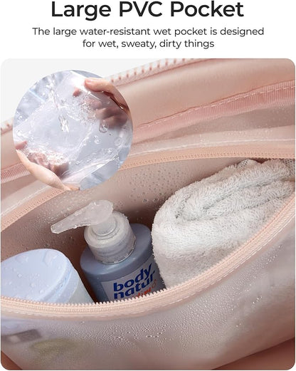 BAGSMART Gym Bag for Women, Duffle Bag for Travel with Wet Pocket, Lightweight Carry on Weekender Duffel, Water Resistant