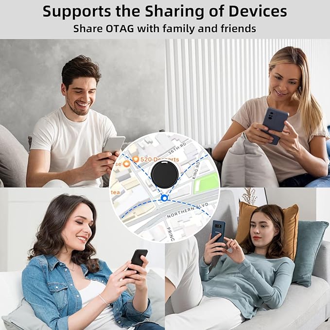 Android Tracker Tags 4 Pack Air Luggage Tracker Tags Compatible with Google Find Hub App (Android Only) Bluetooth Tracker Key Finder and Item Locator for Wallets, Backpack, Suitcases-Black