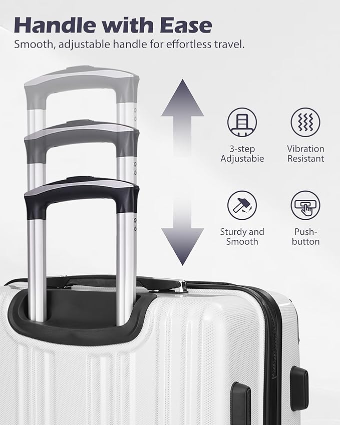 Coolife Luggage Expandable(only 28") Suitcase PC+ABS Spinner 20in 24in 28in Carry on (orange new, S(20in)_carry on)