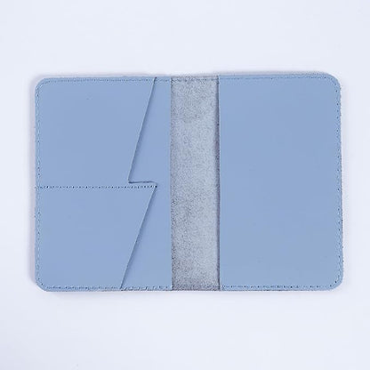 INCARNE Leather Passport Holder for Travel - Passport Case - Passport Wallet for Men - Passport Cover for Women Sleeve Protector - Travel Essentials Vacation Luggage Gifts - Classic Light Blue