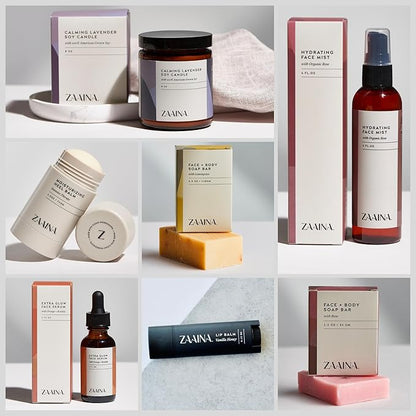 ZAAINA Spa Gift Set for Her - Relaxation Spa Kit for Women, Holiday Spa Gift Basket, Pampering At Home Bath and Body Self Care Spa Package, Christmas Gifts for Mom Wife, Spa Birthday Gifts for Women