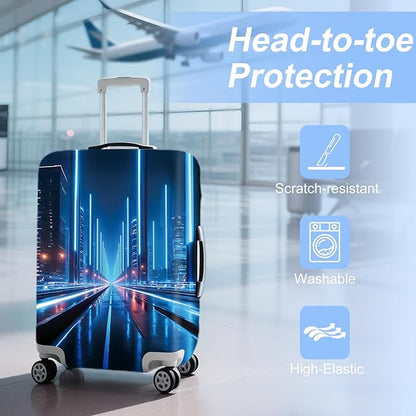 ANNA QUEEN Travel Luggage Cover Suitcase Protector Suitcase Cover Anti-Scratch,Stretchable Bag Cover Washable Durable Polyester