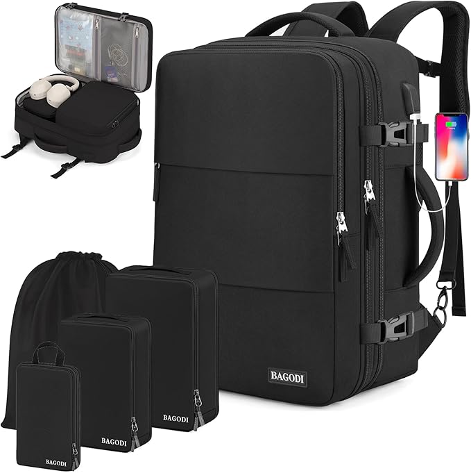 Carry On Backpack, 42L Flight Approved Travel Backpack for Men Women,Airline Approved Gym Backpack Waterproof Business Laptop Daypack Laptop Backpack,Casual Daypack for Business Weekend Hiking