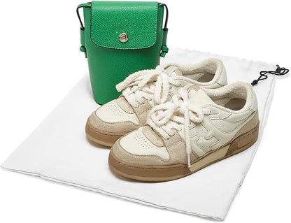 LAKE OF FIRE 4-Piece Travel Shoe Bags for Packing, 17.7" x 13.8" Dustproof Shoe Bags - Flannel Shoe Pouch with Drawstring Closure,Washable & Reusable(White)