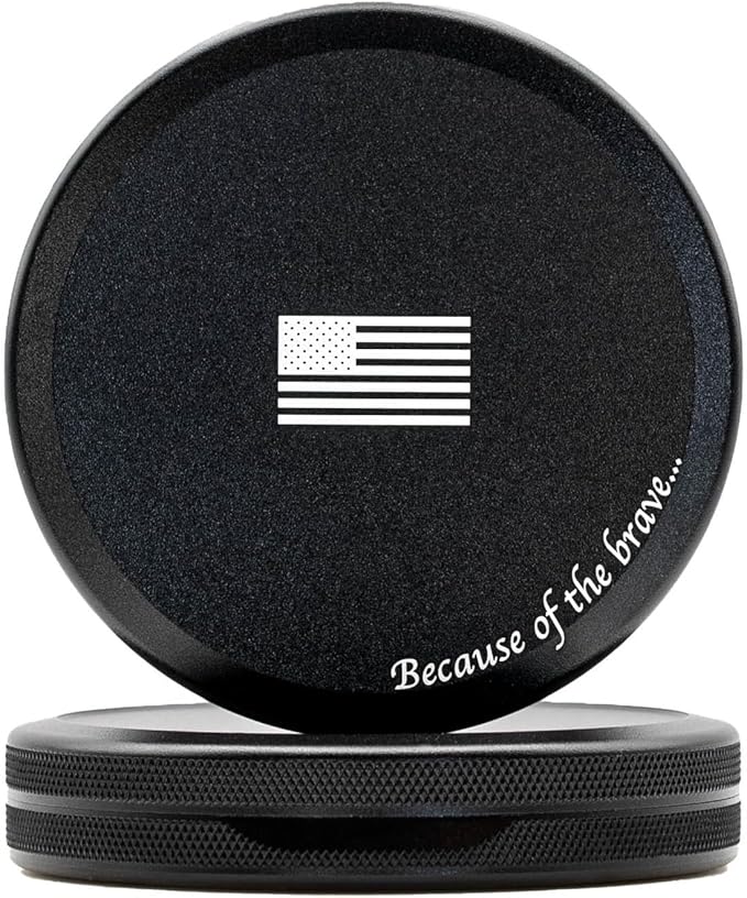 Metal Pouch Can | Metal Container | Slim EDC Pocket Tin | Airtight & Moisture-Resistant | Compact Daily Organizer | Pill Case & Travel Tin | Father’s Day Gift for Dad | (American Flag, Black, Slim)