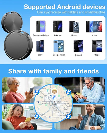 Air Tags for Android,Air Tags-2 Pack Android,Android Tracker Tags,2 Year Battery Life,Google Find Trackers for Google'S Find Hub App,IP65 Waterproof Luggage Tracker Android for Keys,Wallets,Luggage