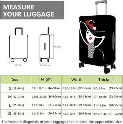 Travel Luggage Cover Suitcase Protector Fits 18-32 Inch Wheel Covers PatternedTravel Related Items Flower Luggage Protector Elastic S