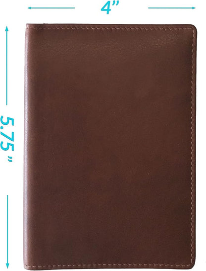 Personalized Monogrammed Toffee Leather RFID Passport Wallet