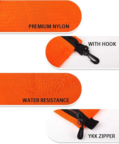 GOX 3 Pack Travel Toiletry Bag for Men Carry On Packing Organizer Zipper Pouch Portable Cosmetic Pouch Accessory Document Electronics (Orange)