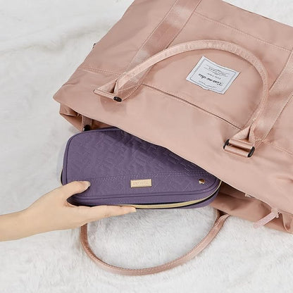 NISHEL Travel Jewelry Case, Holiday Organizer for Necklaces, Earrings, Rings, Bracelets, Watch, Purple