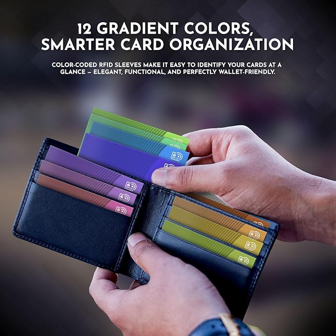 RFID Blocking Cards – 6 Pack| Anti-Theft Contactless NFC Protection for Debit Credit Cards & Wallet | Slim & Durable Perfectly fits in Wallet | 2 RFID Sleeves Included |Black